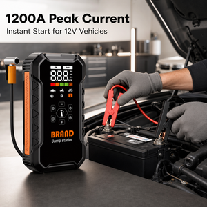 Démarreur de Voiture Portable 1200A <span class=keywords><strong>avec</strong></span> Compresseur d'Air, <span class=keywords><strong>Gonfleur</strong></span> de Pneus 160PSI, Batterie Externe 16000mAh, et Alimentation 12V - Product Image 2