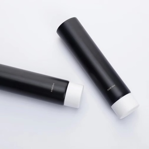 Tubo cosmético vacío de plástico negro de 95ml 100ml de alta calidad, personalizado con impresión de logotipo privado OEM ODM, con tapa de rosca para champú y loción. - Product Image 2