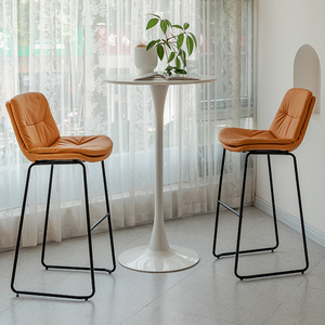 <strong>Bar</strong> Table and Chair Stool Set Home Kitchen High Indoor Set Restaurant Furniture Industrial Wood Antique Metal Modern Steel - Product Image 4