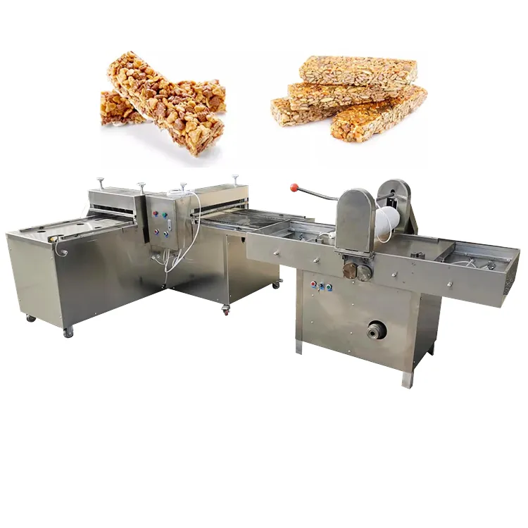 Máquina de prensado de barras de cereales, línea de producción de cacahuete, fabricante de dulces, máquina de fabricación de barras de proteína energética