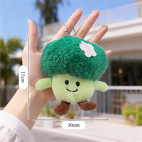 Porte-clés en peluche légumes de 4 pouces, mini, en coton PP, vente en gros d'usine, jouet pour machine à griffes, cadeau, souvenir, pendentifs
