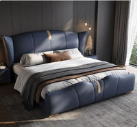 Lit capitonné de luxe moderne King-Size, design luxueux avec cadre en bois, vente spéciale, fabricants de meubles pour la maison