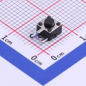 TS-1109G-3826 Tactile Switch Through hole Component (THT) Switch Single Pole Single Throw Round Button 2.6N Right Angle Insert - Product Image 1