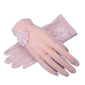 Guantes cortos de conducción y conducción para mujer, de seda helada, finos, transpirables, elásticos, Anti-UV, de algodón, de dedo completo - Product Image 5