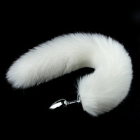 Accessoires SM sexy : Petit plug anal en métal moelleux, couleur unie, avec queue de renard, pour l'entraînement et le développement des fonctions, articles pour adultes, étanche IPX7