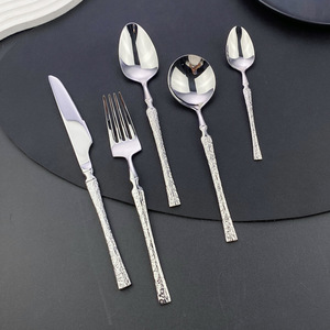 Ensemble de couverts en acier inoxydable 304 à motif arbre, pour steak, pour la restauration et les restaurants - Product Image 2