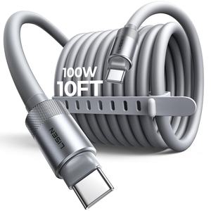 LISEN USB C a USB C Ultra Flexible 100W Cable 10FT Tipo-C Cable de alimentación para iPhone 17 16E 16 15 14 Pro/MacBook/iPad/<span class=keywords><strong>Samsung</strong></span> S25 - Product Image 1