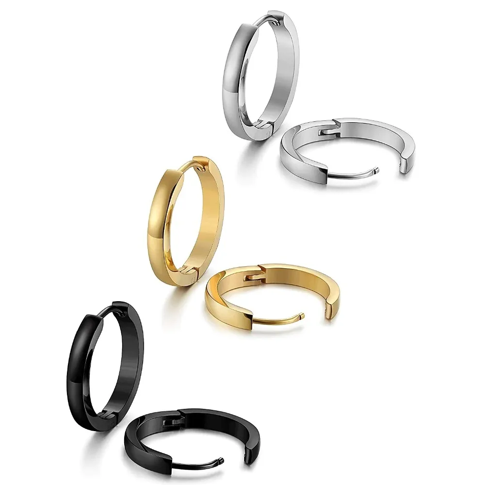 2020 Small Hoop Stainless Steel Earrings For Women Men Round Fashion Earrings Creole Argollas Pendientes For Friend Lover