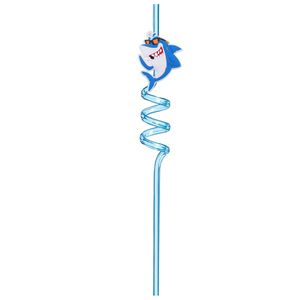 Ocean Predator Blue Shark flessibile a spirale decorativa in paglia carino PVC in Silicone modello inciso per la promozione di forniture per feste - Product Image 4