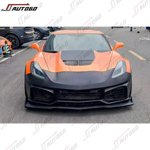 Kit de carrosserie de conversion de modification automatique pour <span class=keywords><strong>Corvette</strong></span> C7 <span class=keywords><strong>2014</strong></span> 2015 2016 2017 2018 2019 Mise à niveau vers l'assemblage de lèvre de pare-chocs avant ZR1 - Product Image 5