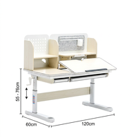 Station de travail pour enfants à manivelle avec support correcteur de posture et design confortable pour les enfants dans une zone de bureau privée