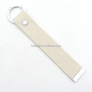 Pacthes adı etiketi üzerinde özel demir bagaj pamuk kanvas kumaş dokuma bej beyaz DIY anahtarlık anahtarlık - Product Image 6