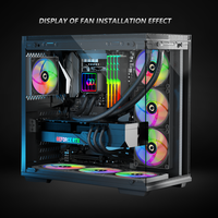 Ensemble de 3 ventilateurs de refroidissement pour boîtier d'ordinateur 120 mm RGB ARGB à roulement fluide pour PC de bureau avec un bruit de 26 dBA