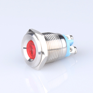 Qiannian độ bền cao 12mm phẳng đầu kim loại không thấm nước máy móc công nghiệp LED chỉ số ánh sáng - Product Image 2