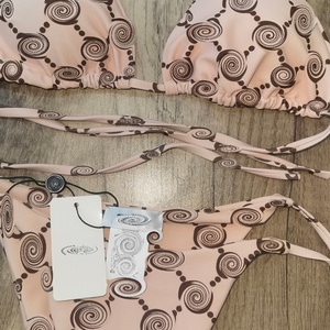 Vestido de playa de verano de 2 piezas para mujer, con efecto push-up, diseño paisley y espalda descubierta, de fábrica - Product Image 2