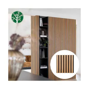 Akupanel Tấm Cách Âm Gỗ Veneer Slatted Tấm Cách Âm Tường Tấm Cách Âm Gỗ