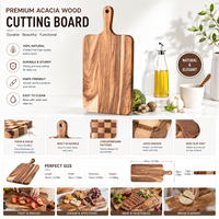 Planche à fromage en bois d'acacia, planche de service et de découpe naturelle pour les soirées à vin et la cuisine à domicile