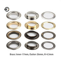 Bouton à oeillet en métal de 30mm pour insertion de vêtements Accessoires circulaires sans nickel pour la coupe de vêtements