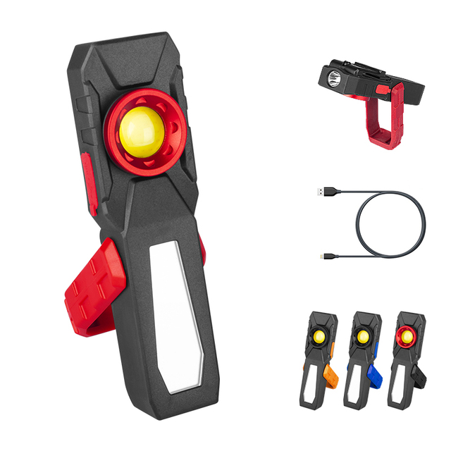 USB Rechargeable LED Work Light Workshop Inspection Lamp With Power Indicator & Magnet