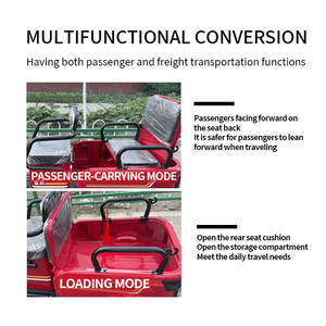 <span class=keywords><strong>Tricycle</strong></span> électrique intelligent à double usage pour le transport de marchandises et la famille, avec siège <span class=keywords><strong>pliable</strong></span> - Product Image 4