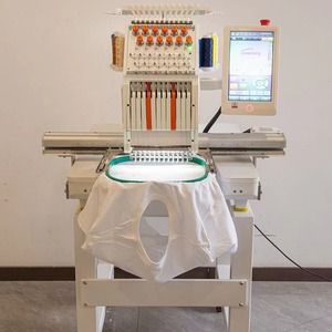 Nouvelle machine à broder automatique à tête unique 12 aiguilles informatisée avec moteur, zone de travail 400x500mm pour la broderie de logos sur vêtements - Product Image 2