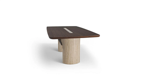 Table <span class=keywords><strong>à</strong></span> <span class=keywords><strong>manger</strong></span> <span class=keywords><strong>moderne</strong></span> personnalisée 8 10 12 places en bois massif Base en travertin pour <span class=keywords><strong>salle</strong></span> <span class=keywords><strong>à</strong></span> <span class=keywords><strong>manger</strong></span> Appartement Restaurant Réception - Product Image 5