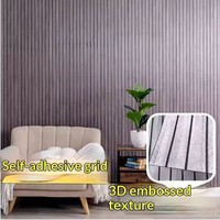 Autocollant mural géométrique 3D auto-adhésif en PVC de qualité supérieure, décoration de fond TV, plinthe épaissie pour salon