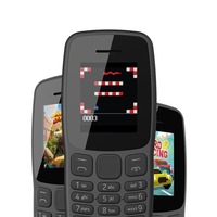 Teléfono Móvil Original Desbloqueado 106 (2018) Doble SIM GSM 900/1800, Red 2G, Teléfono con Teclado Pequeño, Doble Tarjeta SIM, 1.77 Pulgadas