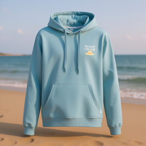 Sudadera con Capucha Sunny Cruise Azul Claro Unisex Ropa Casual - Product Image 3