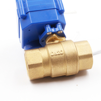 Vanne à bille motorisée miniature CWX-15N DN20 3/4'' à 2 voies, corps en laiton, actionneur électrique, filetage BSP, vanne de régulation de débit d'eau