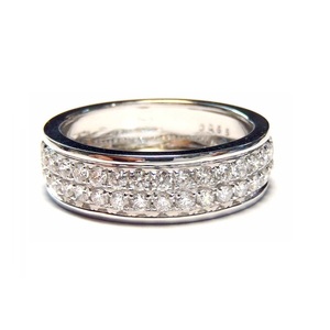 Proveedor de Joyería al por Mayor, Anillos de Boda Apilables de Oro Rosa Sólido de 18k de Alta Calidad con Diamantes Reales para Mujer, Uso Diario y Fiestas - Product Image 3
