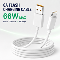 Cable de Carga Rápida USB Tipo C de 65W 6A, Cobre Estañado, PVC, Banco de Energía, Teléfono Android, Viajes, Oficina, OEM, ODM, Venta al Por Mayor