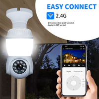 Caméra et système de sécurité 2-en-1, caméra WiFi sans fil avec lumière LED intégrée, vision nocturne couleur pour la maison