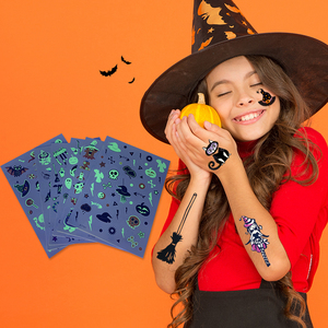 <span class=keywords><strong>Tatuaje</strong></span> Temporal <span class=keywords><strong>Personalizado</strong></span> OEM para Fiesta de Halloween, Diseño Infantil, Divertido y Festivo, Resistente al Agua, <span class=keywords><strong>Tatuaje</strong></span> <span class=keywords><strong>Falso</strong></span> que Brilla en la Oscuridad - Product Image 2