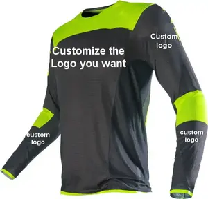 High quality custom logo motocross downhill jersey polyester mountain bike off road wear