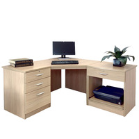 Bureau d'étudiant moderne en bois pour la maison, l'école, ordinateur de chambre à coucher convertible avec serrure à tiroir, bureau d'étude élégant