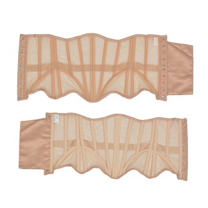 French Vintage Breathable Mesh <b>Corset</b> Waist Cincher 12 Steel <b>Boned</b> Underbust Body Shaper for Women Transparent Bustier - Product Image 4