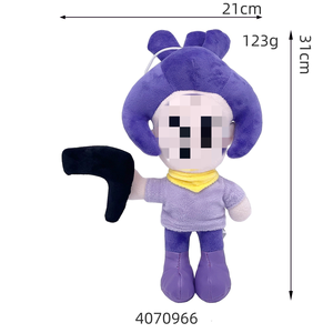 Peluche Orso Selvaggio Chaos, Giocattolo Morbido Blu Ricamato, Misure Personalizzate, Decorazione per la Stanza, Regalo di Natale per Fan - Product Image 1