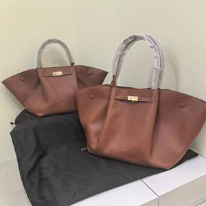 Luxury Leather Hand Bag Large Capacity Top Handle Handbag With Gold <b>Lock</b> Elegant Work Bag For Women - Product Image 2