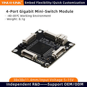 YN-S10403-V máy ảnh công nghiệp nhúng mô-đun chuyển đổi VLAN với 10Gbps thông minh LED Hiển thị Mini bảng mạng cắm chơi - Product Image 2