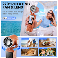 Kamera Camcorder Profesional Portabel 1080P Full HD dengan Gimbal Genggam, Kamera Vlogging Putar 270 Derajat