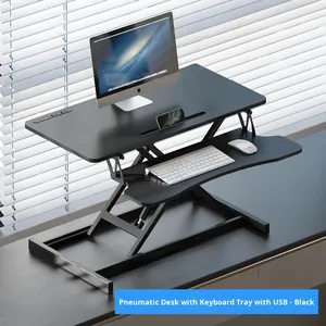 Mesa de Computador Ajustável em Altura - Elevador Pneumático para Mesa de Trabalho, Mesa de Escritório Dobrável para Laptop - Product Image 4