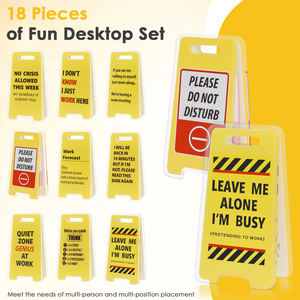 ป้ายเตือนบนโต๊ะทำงาน ป้ายอะคริลิคบนโต๊ะทำงาน อย่ารบกวนฉัน ฉันมีงานหนัก ของตกแต่งสำนักงานสุดฮา ของขวัญสำหรับเพื่อนร่วมงาน ที่หนีบกระดาษตั๋วบนโต๊ะทำงาน - Product Image 1