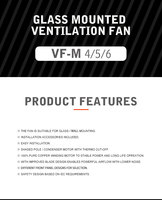 Ventilateur d'extraction mural ANGEGA VF-M6 de 6 pouces, en plastique ABS avec volet et interrupteur à chaud pour la ventilation de cuisine, salle de bain et maison