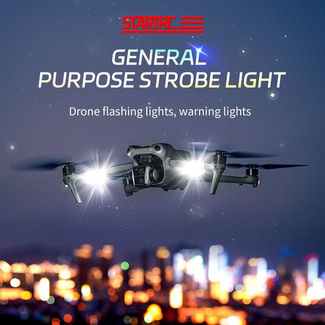 STARTRC Universal 120 Lumen Drone Strobe Light LED 3-Color Car Motorcycle Drone Flashing Tail Light Warning Light