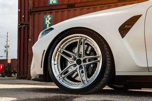 Jantes de voiture de course personnalisées en argent forgé en 2 pièces, design étoile, 19 20 <span class=keywords><strong>21</strong></span> 22 pouces, 5 trous, chrome or, 5x114.3, pour Ford Mustang - Product Image 3