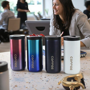 Vaso Térmico de Acero Inoxidable de Doble Pared de 400 ml y 500 ml, Mantiene Bebidas Calientes o Frías, Termo Portátil Aislado, Taza de Viaje para Café, Taza de Oficina - Product Image 3
