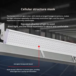 इनडोर नेतृत्व वाली गेंद अदालत लाइट एंटी-ग्लेयर हनीमून कंघी ग्रिड लैम्पशेड बास्केटबॉल कोर्ट टेनिस कोर्ट टेनिस कोर्ट विशेष प्रकाश - Product Image 4