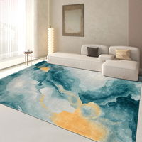 Tapis en Tencel Écologique à Motifs Abstraits Tuftés à la Main Entièrement Personnalisable pour les Designers d'Intérieur et les Hôtels Anti-Poussière et Adapté aux Animaux