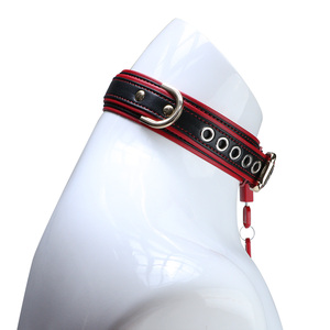 DV9001-XQ2 Kunstleer Heren Bdsm Bondage Kraag Polsbanden Dubbellaags Stimulatie Hot-Selling Set - Product Image 4